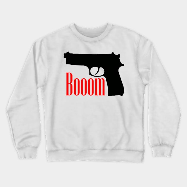 Handgun Boom Crewneck Sweatshirt by Jakavonis